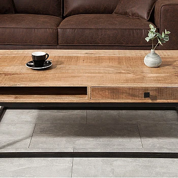 Konferenčný stôl 39293 100x60cm Drevo Mango - Skladom u nás v Žiline - 1Ks