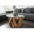 Konferenčný stôl Nature 39832 Ø60cm Drevo Teak