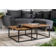 Konferenčný stôl 40001 75x75cm 2-Set Drevo Palisander