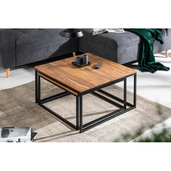 Konferenčný stôl 40001 75x75cm 2-Set Drevo Palisander