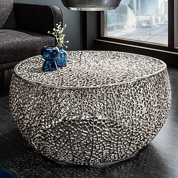 Konferenčný stôl 40286 80x80cm Aluminium Silver - Skladom u nás v Žiline - 1Ks