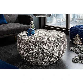 Konferenčný stôl 40286 80x80cm Aluminium Silver - Skladom u nás v Žiline - 1Ks