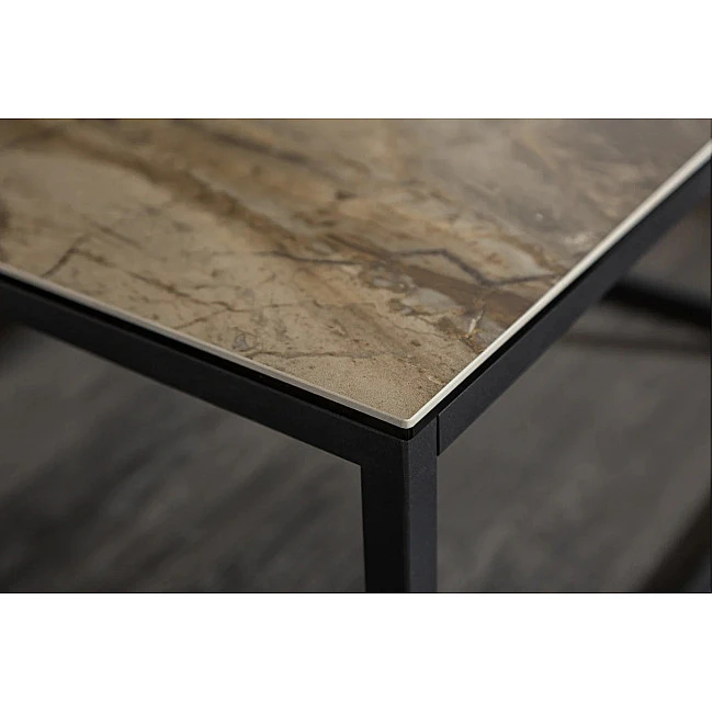 Konferenčný stôl 40672 100x60cm Marble Look Ceramik Taupe