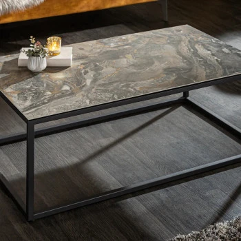 Konferenčný stôl 40672 100x60cm Marble Look Ceramik Taupe