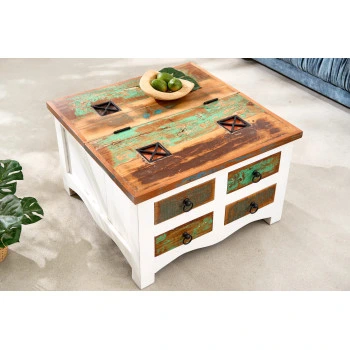 Konferenčný stôl 42149 Jakarta 70x70cm Drevo Mango