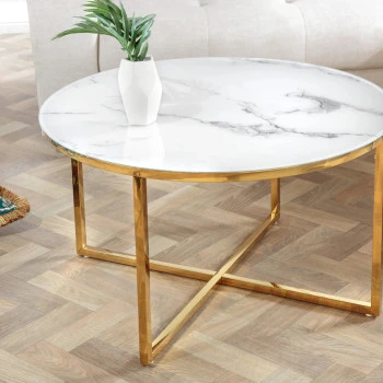 Konferenčný stôl 42160 Elegance Ø80cm Marble Look