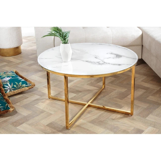 Konferenčný stôl 42160 Elegance Ø80cm Marble Look