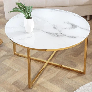 Konferenčný stôl 42160 Elegance Ø80cm Marble Look