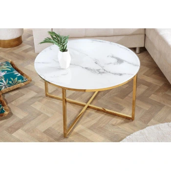 Konferenčný stôl 42160 Elegance Ø80cm Marble Look
