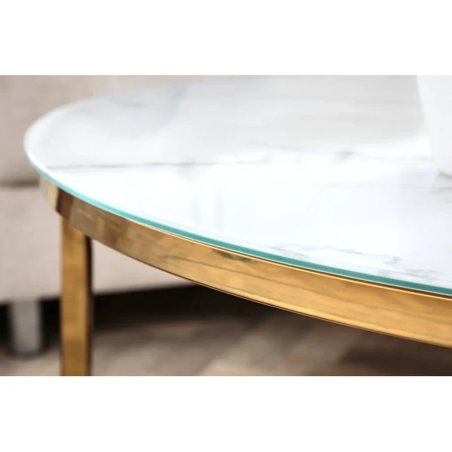 Konferenčný stôl 42160 Elegance Ø80cm Marble Look