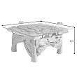 Konferenčný stôl Riverside 43199 80x80cm Drevo Teak