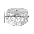 Konferenčný stôl Leaf 43228 Ø75cm Aluminium Gold + Drevo Acacia