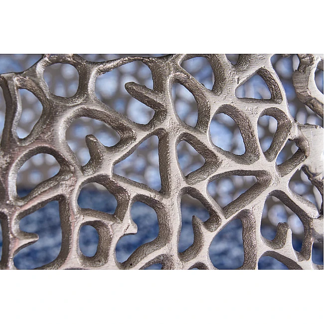 Konferenčný stôl Leaf 43229 Ø75cm Aluminium Silver