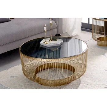 Konferenčný stôl Variation 43233 Ø80cm Gold