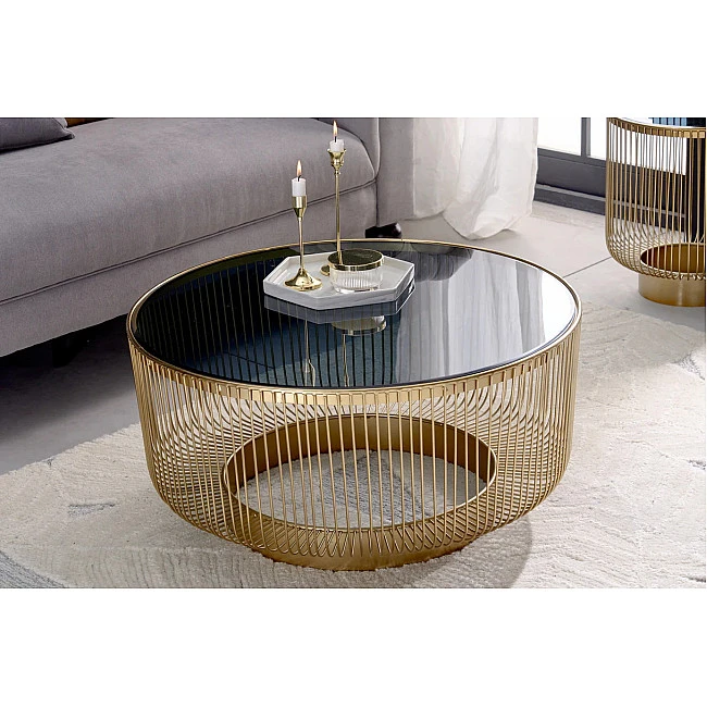 Konferenčný stôl Variation 43233 Ø80cm Gold