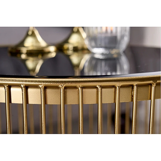 Konferenčný stôl Variation 43233 Ø80cm Gold