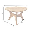 Konferenčný stôl Arch 43739 70x70cm Drevo Acacia