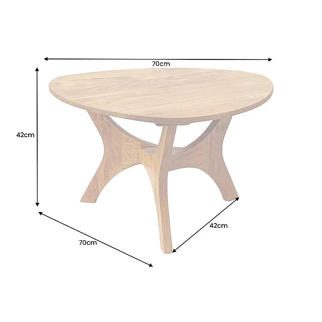 Konferenčný stôl Arch 43739 70x70cm Drevo Acacia
