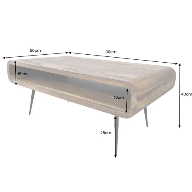 Konferenčný stôl Alpha 43749 90x50cm Drevo Palisander