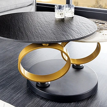 Konferenčný stôl otočný 44317 Rings 80-135x80cm Ceramik