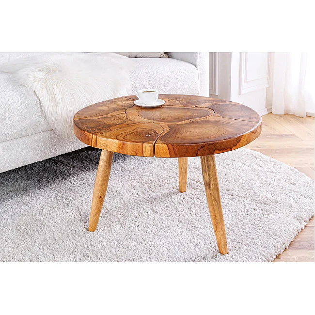 Konferenčný stôl Mosaik 44712 Ø60cm Drevo Teak