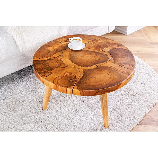 Konferenčný stôl Mosaik 44712 Ø60cm Drevo Teak