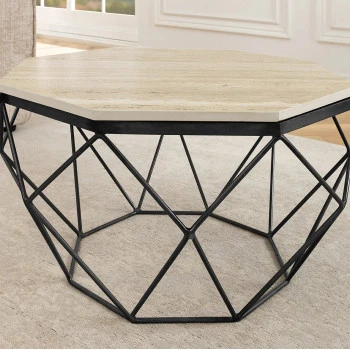 Konferenčný stôl Diamond 45205 Ø70cm Travertine