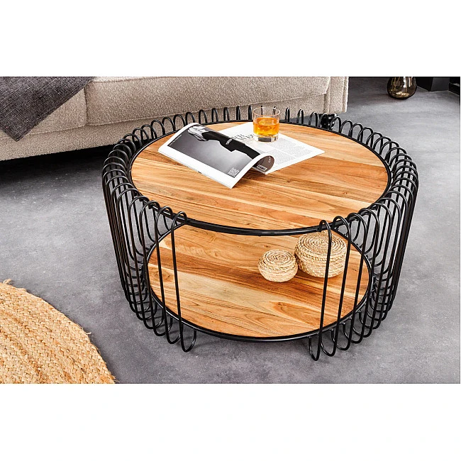 Konferenčný stôl Elements 45736 Ø70cm Drevo Acacia