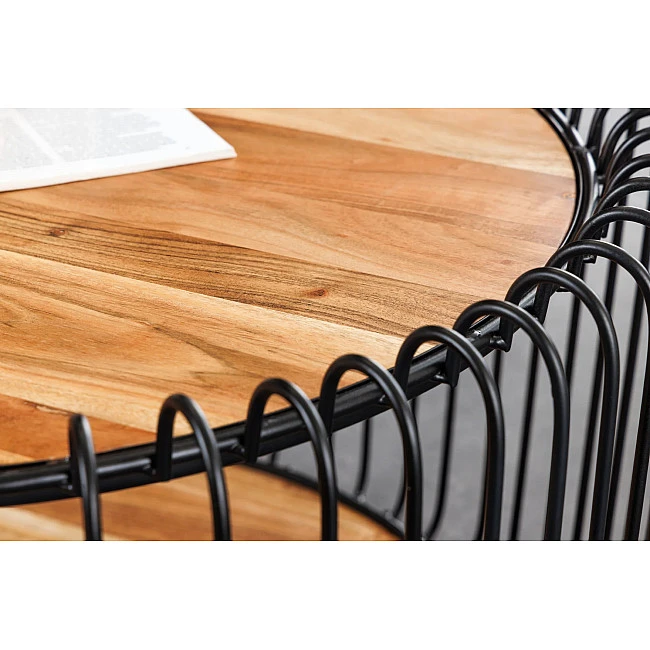 Konferenčný stôl Elements 45736 Ø70cm Drevo Acacia