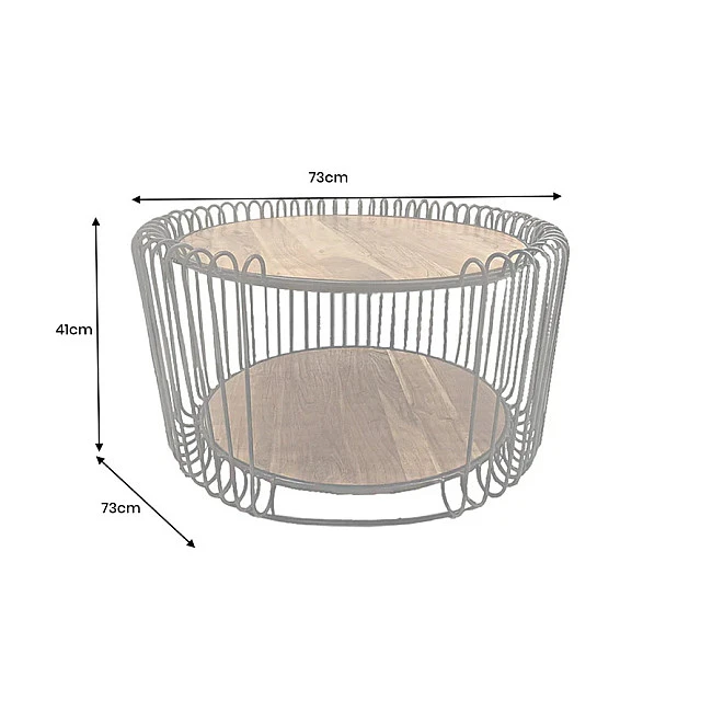 Konferenčný stôl Elements 45736 Ø70cm Drevo Acacia