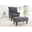 Kreslo 37473 Chesterfield Antik šedá
