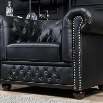 Kreslo 41448 Chesterfield Antique Čierna