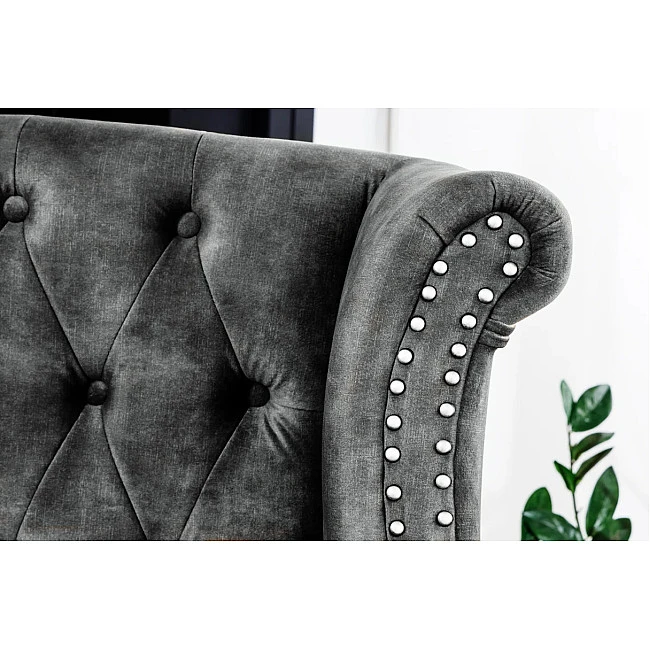 Kreslo 43520 Chesterfield Zamat šedá
