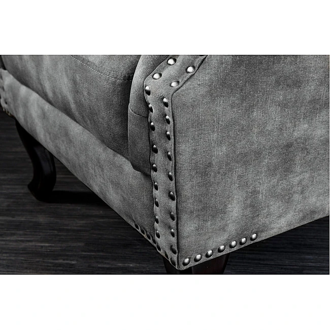 Kreslo 43520 Chesterfield Zamat šedá