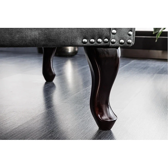 Kreslo 43520 Chesterfield Zamat šedá