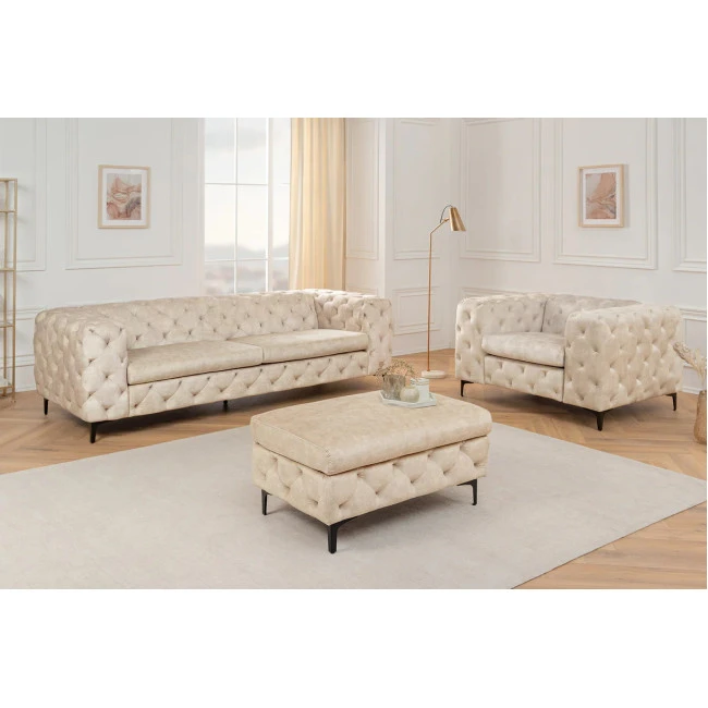 Sedacia súprava 42641 235cm Modern Barock Zamat Champagner