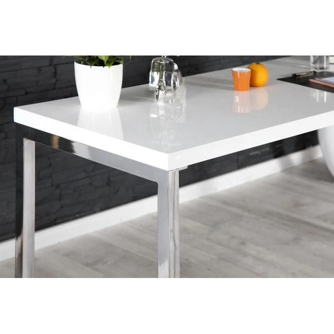 PC - stolík 21141 140x60cm Biely vysoký lesk - Skladom u nás v Žiline - 1Ks