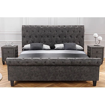 Posteľ 41413 180x200cm Kensington Microfaser Tmavošedá