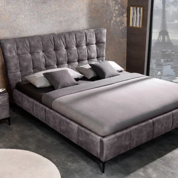 Posteľ 41670 180x200cm Boutique Zamat Tmavošedá