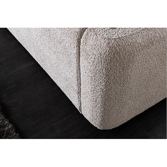 Posteľ 45332 Art Deco 180x200cm Bouclé Sivá + úložný prestor