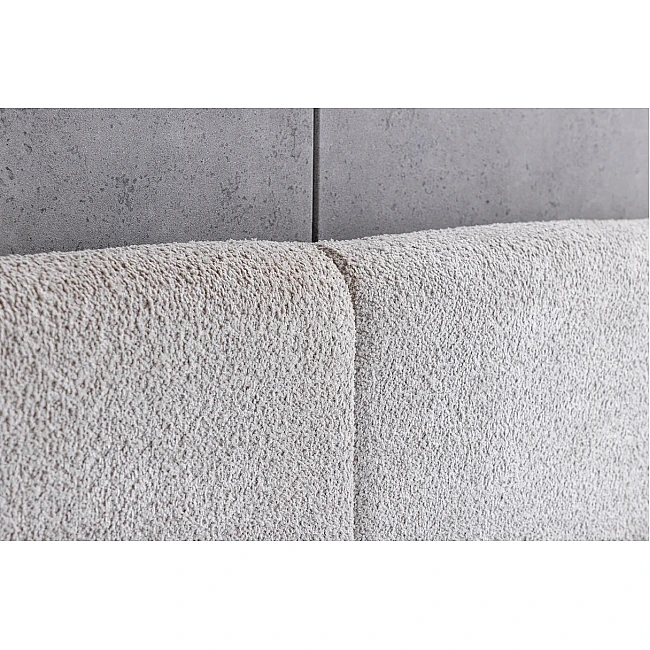 Posteľ 45332 Art Deco 180x200cm Bouclé Sivá + úložný prestor