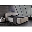 Posteľ 45332 Art Deco 180x200cm Bouclé Sivá + úložný prestor