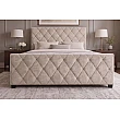 Posteľ 45920 Elysium 180x200cm Zamat Champagne + úložný prestor