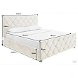 Posteľ 45920 Elysium 180x200cm Zamat Champagne + úložný prestor