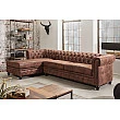Rohová sedacia súprava 40611 Chesterfield - Antik Hnedá