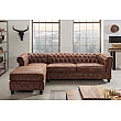 Rohová sedacia súprava 40611 Chesterfield - Antik Hnedá
