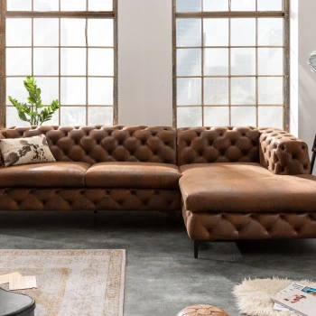 Rohová sedacia súprava 40667 Modern Barock - Antik Hnedá