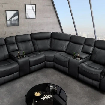 Rohová sedacia súprava Relax 47590 Hollywood - Čierna