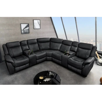 Rohová sedacia súprava Relax 47590 Hollywood - Čierna