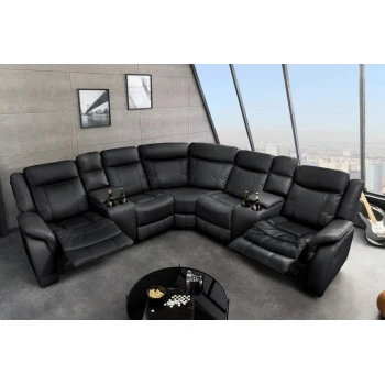 Rohová sedacia súprava Relax 47590 Hollywood - Čierna